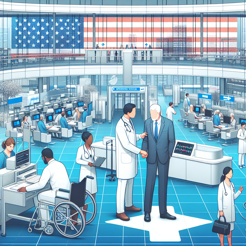 한국 병원에서 미국인이 의료 서비스를 받는 모습