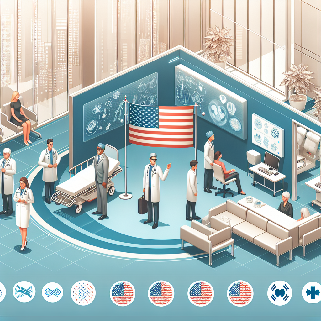 한국 병원에서 미국인이 의료 서비스를 받는 모습
